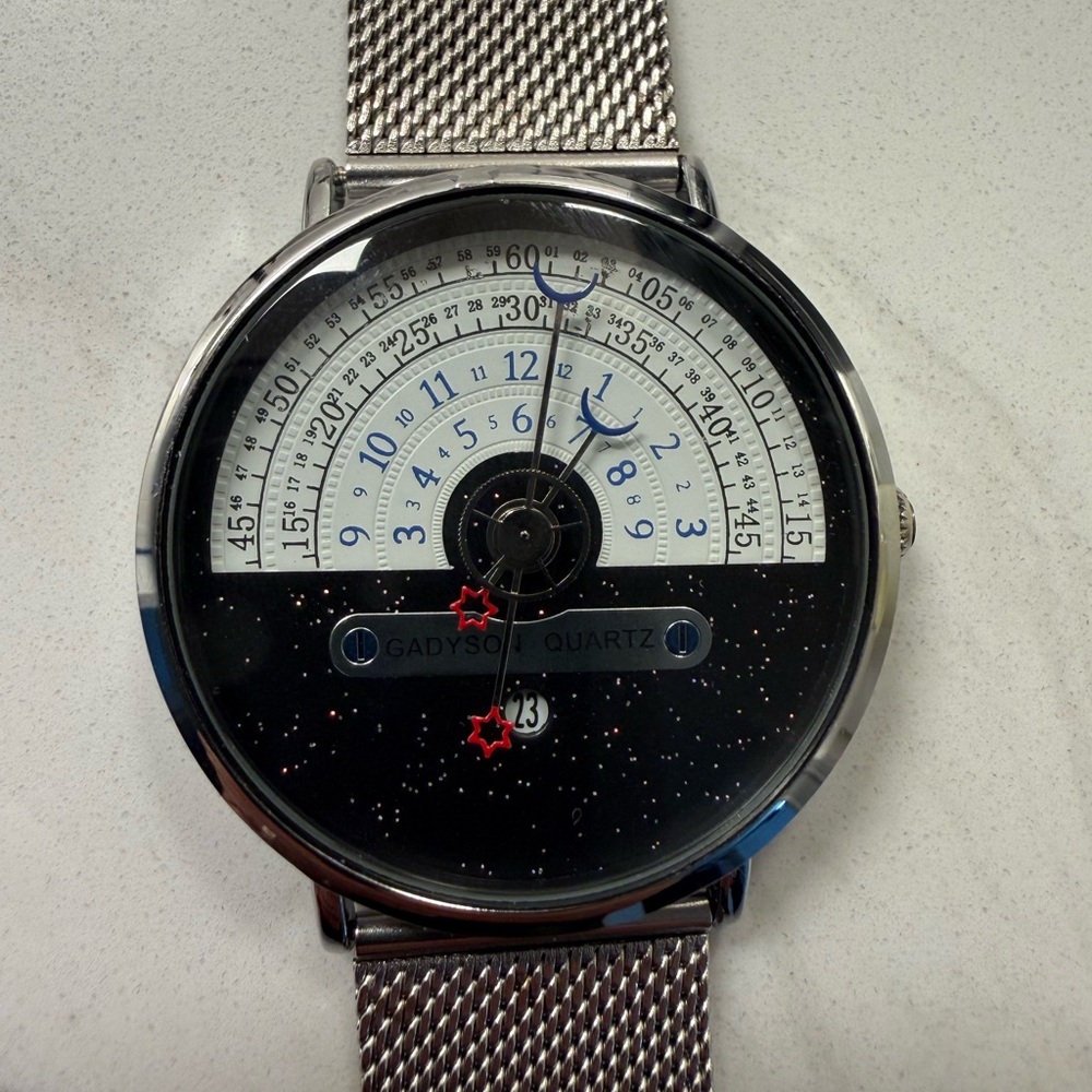 Gadyson Black and Silver Quartz Watch